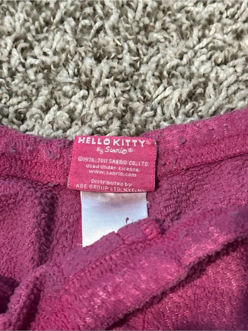 Hello Kitty Magenta Plush Lounge Shorts